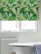 Jungle Leaves Grey Floral Roller Blind