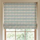 Carrie Neely Star And Harlequin Made To Measure Roman Blind Sky Blue