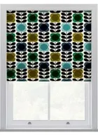Orla Kiely Spot Flower Stem Blue & Green Roman Blinds