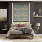 William Morris Honeysuckle & Tulip Velvet Vermillion Roman Blind