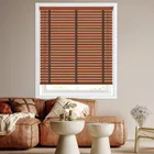 50mm Golden Oak & Coffee Wooden Blinds