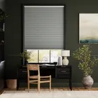 Electric Duoshade Cordless Nickel Grey Thermal Blind