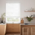 True White Faux Wood Blind - 64mm Slat