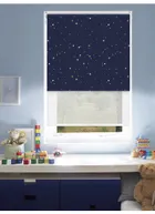 Blackout Starry Night And Sheer White Double Roller Blind