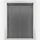 Aspect Raven Black With Dark Grey Tapes Faux Wood Venetian Blind