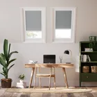 Electric Duoshade Nickel Grey Blackout Blind For Velux Windows