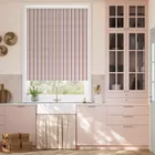 Hand Painted Stripes Cobalt & Polka Red Roller Blind