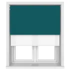 Tradechoice Blackout Teal Motorised Double Roller Blind