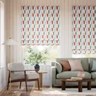 Utto Brick Rose Forest Roman Blind