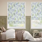 Woodland Fern Blue & Green Roman Blind