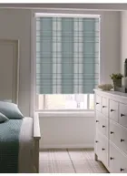 Tartan Soft Blue Roller Blind