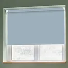 Banlight Duo Fr Smokey Blue (blackout) Grip Fit Roller Blinds