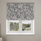 Sara Miller Ornamental Peacock Warm Grey No Drill Blinds Uk