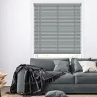 35mm Ash Grey & Steel Wooden Blinds