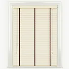 Statement Classic Cream With Chocolate Tapes Faux Wood Venetian Blind