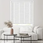 35mm White Diamond Grain & Cotton Faux Wood Blinds