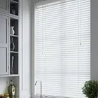 Cool White Faux Wooden Venetian Blinds