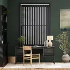 Rigid Pvc Tokyo Carbon Grey Blackout Vertical Blind