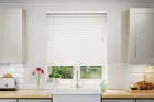 Nordic Classic White Fine Grain - 50mm Slat Faux Wooden Blind