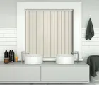 Shower Safe Beige Vertical Blind