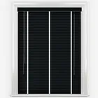 Dalby Carbon With White Tapes Wooden Venetian Blinds