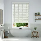 Vintage White & Sage Wooden Blind - 50mm Slat