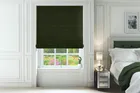 Taormina Dark Green - Luxury Soft Touch Roman Blind
