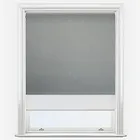 Leniro Blackout Dove Grey & White Double Roller Blind
