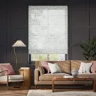 William Morris Sunflower Voile Silver Grey Roman Blind
