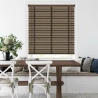 50mm Walnut & Coffee Wooden Blinds