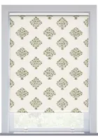 Jl X Sanderson Ottoman Flowers Blackout Olive Roller Blind