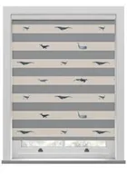 Sophie Allport Whale Stripe Deep Duckegg Roller Blind