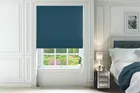 Omni Ocean Blue - Soft Velvet Roman Blind