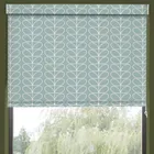 Orla Kiely Linear Stem Made To Measure Blackout Roller Blind Aqua