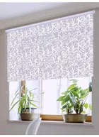 Bamboo Shadows Grey Floral Leaf Roller Blind