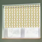 Wave Ochre Light Filtering Roller Blinds