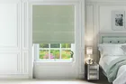 Octavia Green - Designer Basketweave Roman Blind