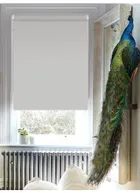 Light Grey Blackout Grip Fit® No Drill Roller Blind