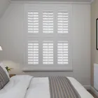 Pure White Tier On Tier Plantation Shutters Blinds Uk