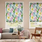 Inky Botanical Tropical Roman Blind