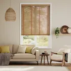 Warm Maple & Pecan Faux Wood Blind - 50mm Slat