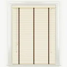 Statement Classic Cream With Chocolate Tapes Wooden Venetian Blinds