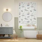Donald Nautical Stripe Pom Pom Natural Roman Blind