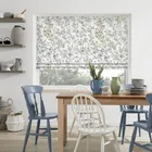 Spring Flower Saxon Blue Roman Blinds