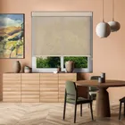 Cream Sun Screen No Drill Roller Blind