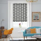 Oval Flower Cool Grey Roman Blinds