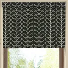 Orla Kiely Linear Stem Translucent Made To Measure Roller Blind Liquorice