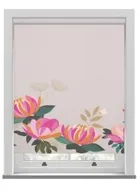 Sara Miller Peony Border Pale Grey Roller Blind