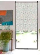 Apex Tangerine Geometric Roller Blind