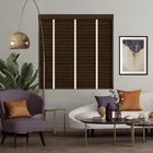 Fired Walnut Wood Blind With Vanilla Ladder Tapes